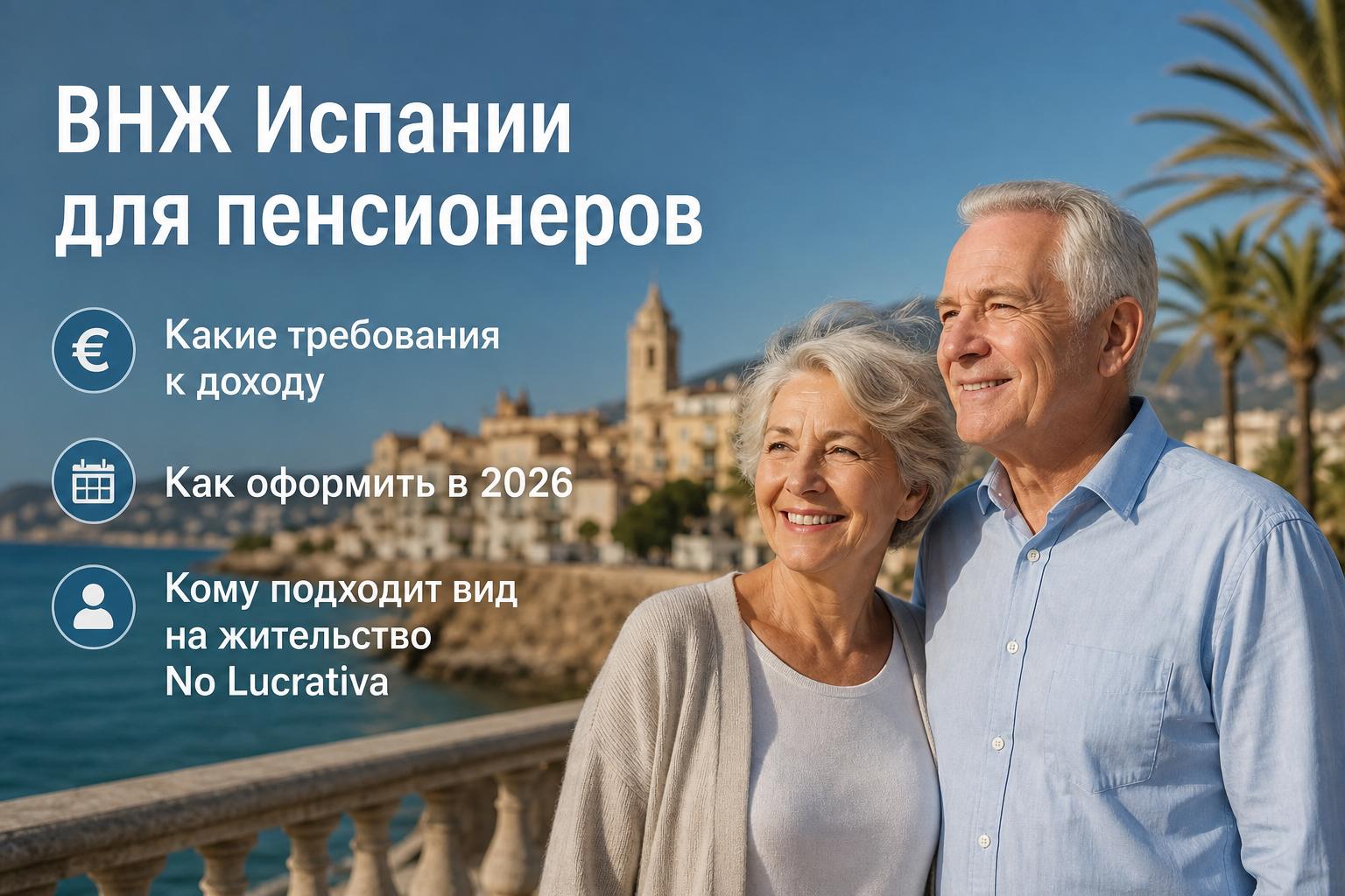 ВНЖ Испании для пенсионеров — какие требования к доходу и как оформить в 2026. Кому подходит вид на жительство No Lucrativa