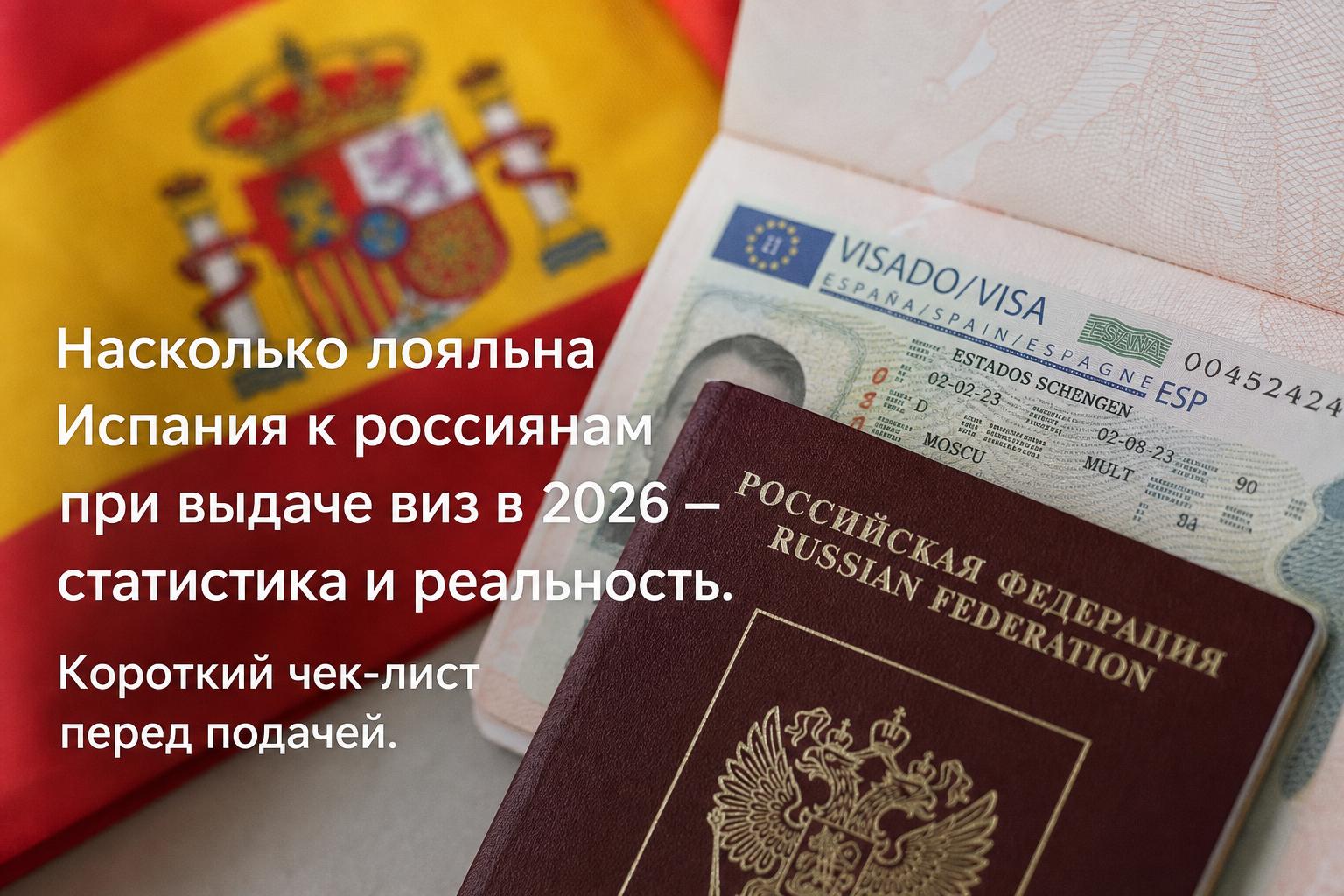 Насколько лояльна Испания к россиянам при выдаче виз в 2026 — статистика и реальность. Короткий чек-лист перед подачей Насколько лояльна Испания к россиянам при выдаче виз в 2026 — статистика и реальность. Короткий чек-лист перед подачей
