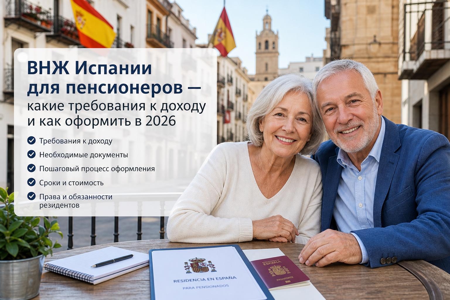 ВНЖ Испании для пенсионеров — какие требования к доходу и как оформить в 2026