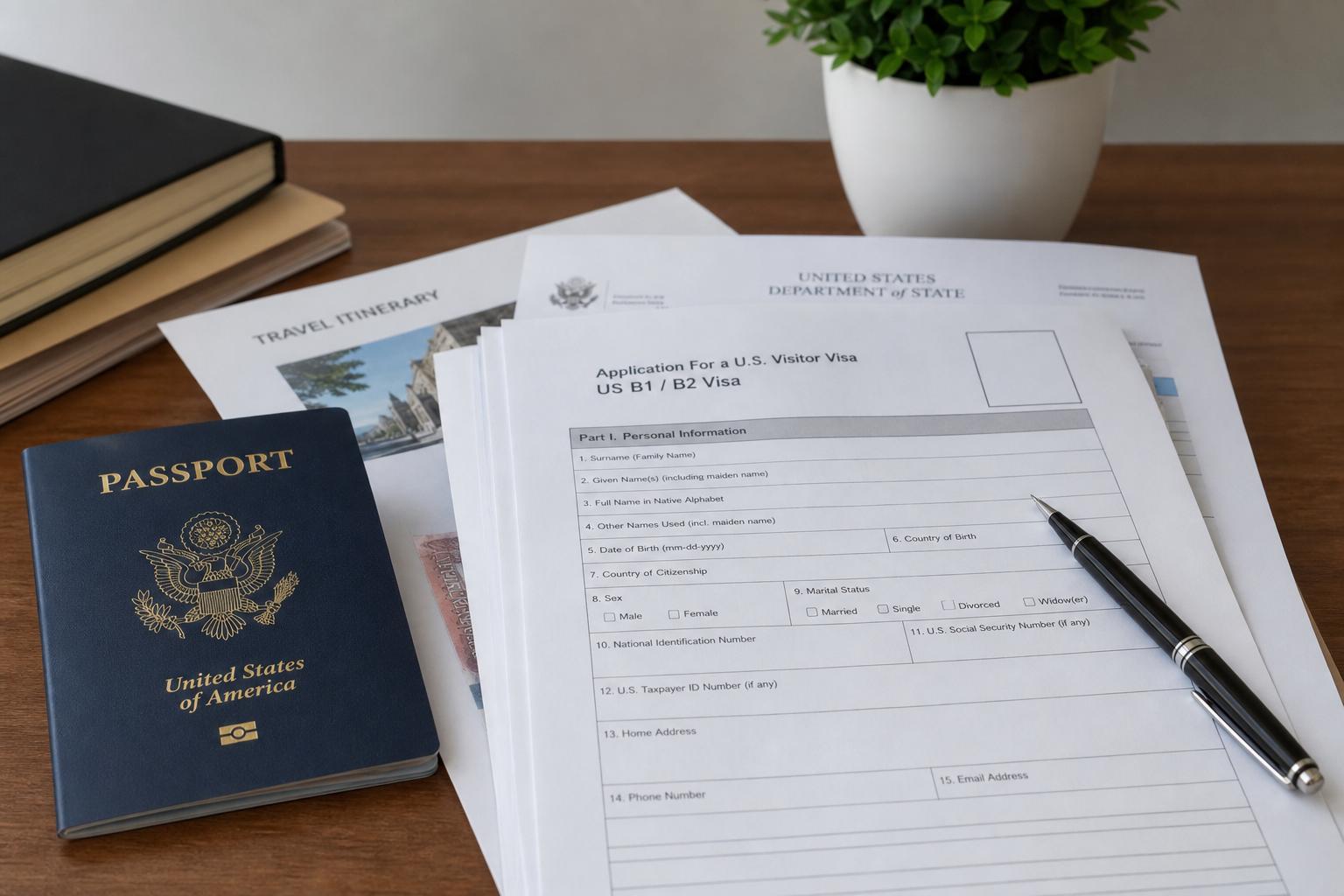 Какие документы нужны для туристической визы B1/B2 в США, если ты впервые подаёшь?