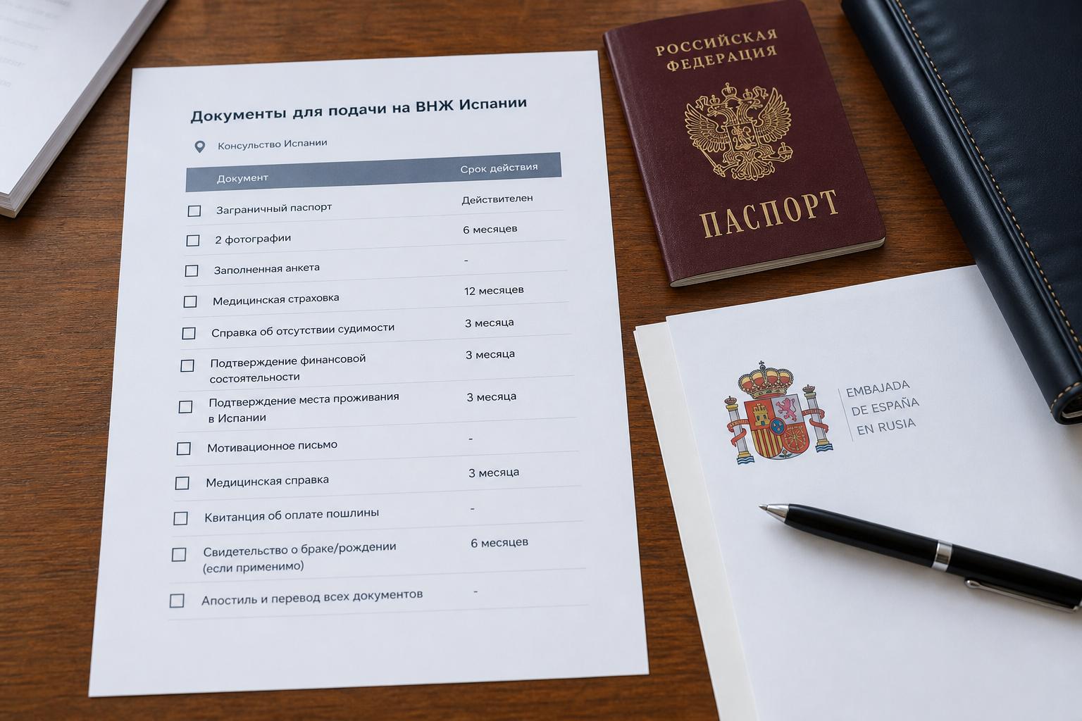 Какой пакет документов нужен для подачи на ВНЖ Испании — апостиль, перевод, страховка, несудимость. Сроки действия документов и обновление пакета Какой пакет документов нужен для подачи на ВНЖ Испании — апостиль, перевод, страховка, несудимость. Сроки действия документов и обновление пакета